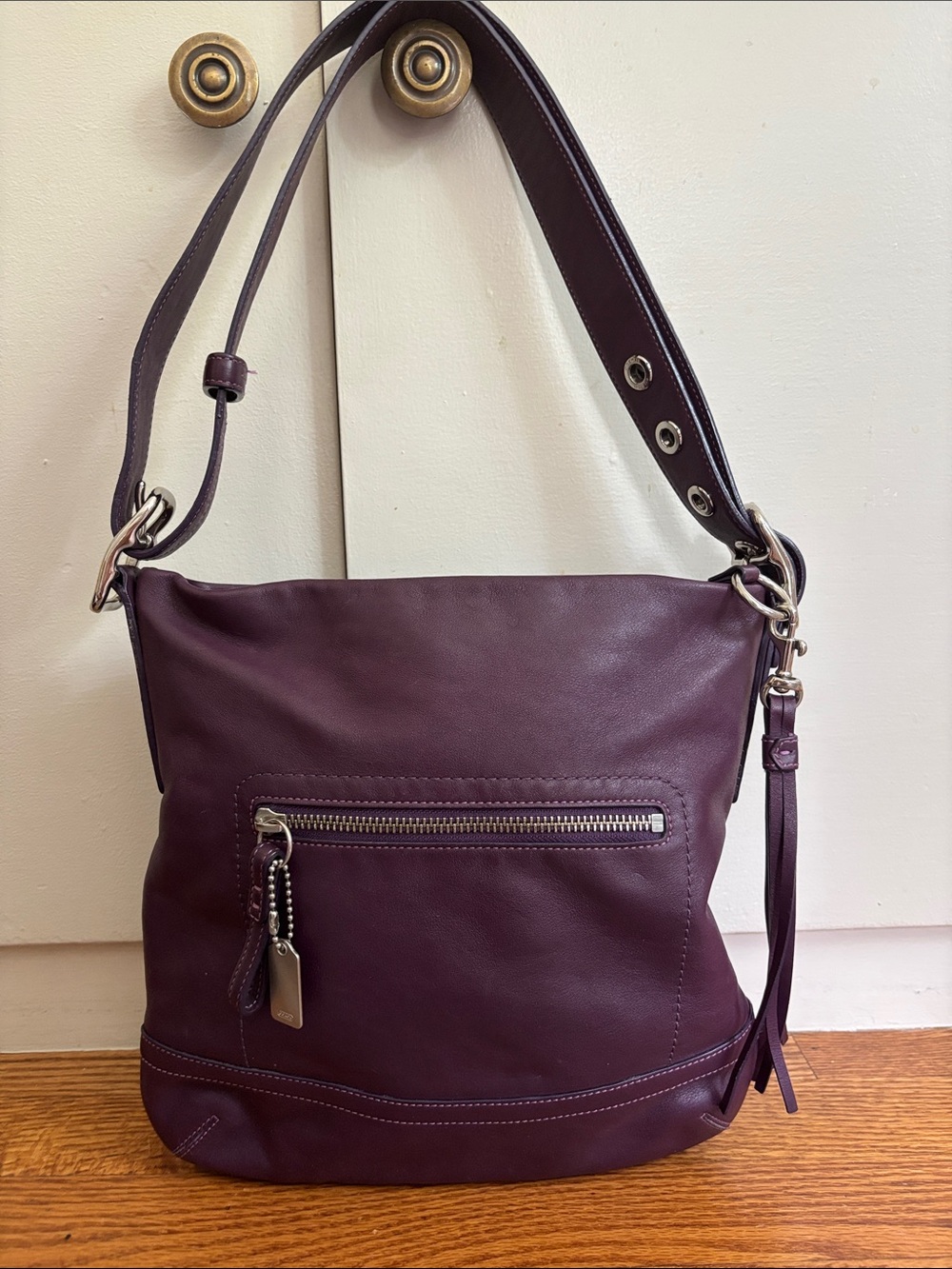 Coach Vintage Plum 1415 Leather Shoulder Bag - Women